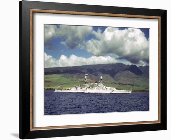 American Warships Off the Coast of Hawaii During the Us Navy's Pacific Fleet Maneuvers-Carl Mydans-Framed Photographic Print