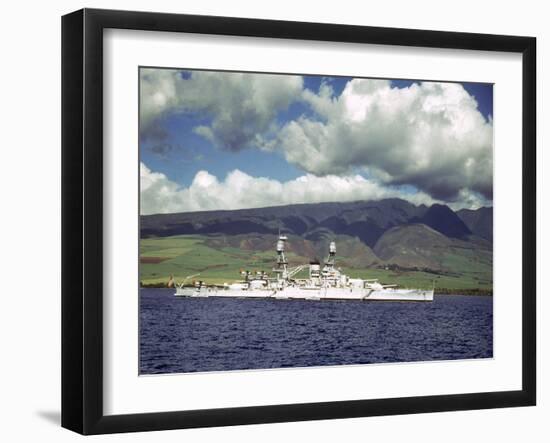 American Warships Off the Coast of Hawaii During the Us Navy's Pacific Fleet Maneuvers-Carl Mydans-Framed Photographic Print