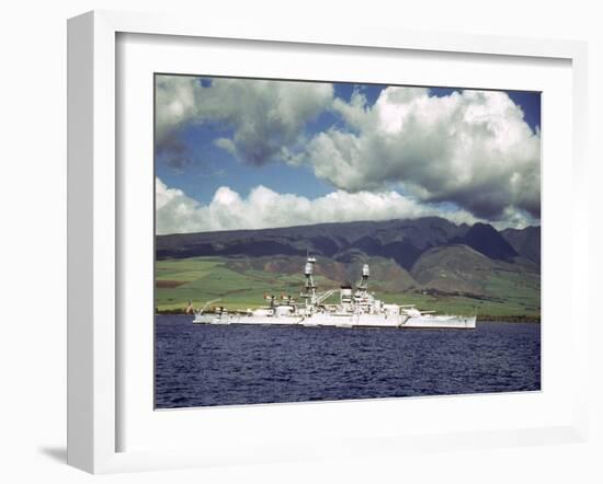 American Warships Off the Coast of Hawaii During the Us Navy's Pacific Fleet Maneuvers-Carl Mydans-Framed Photographic Print