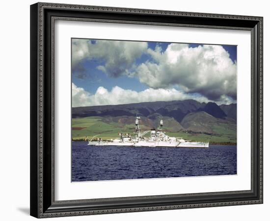 American Warships Off the Coast of Hawaii During the Us Navy's Pacific Fleet Maneuvers-Carl Mydans-Framed Photographic Print