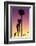 American West - Sunset Palm Trees-Philippe Hugonnard-Framed Photographic Print