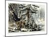 American Winter Sports, Deer Shooting On the Shattagee, 1855-Currier & Ives-Mounted Giclee Print