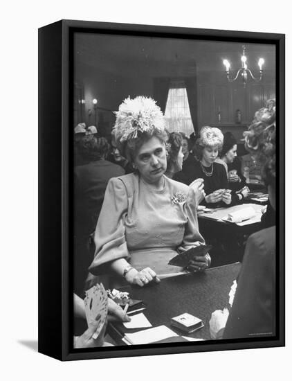 American Women Playing Bridge-Nina Leen-Framed Premier Image Canvas