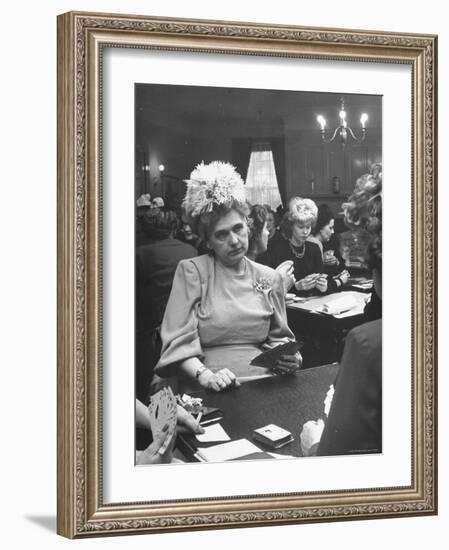 American Women Playing Bridge-Nina Leen-Framed Photographic Print