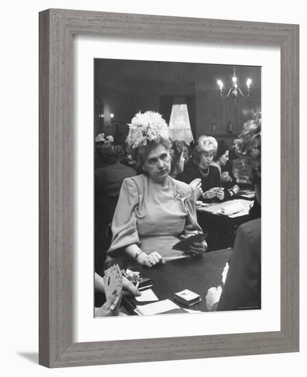 American Women Playing Bridge-Nina Leen-Framed Photographic Print