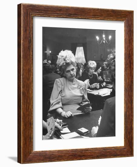 American Women Playing Bridge-Nina Leen-Framed Photographic Print