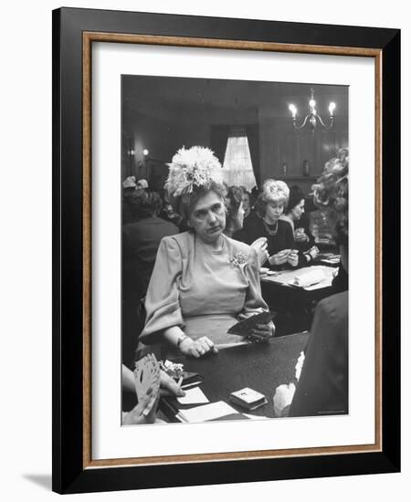 American Women Playing Bridge-Nina Leen-Framed Photographic Print