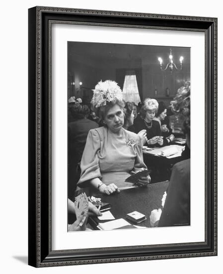 American Women Playing Bridge-Nina Leen-Framed Photographic Print