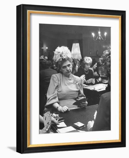 American Women Playing Bridge-Nina Leen-Framed Photographic Print