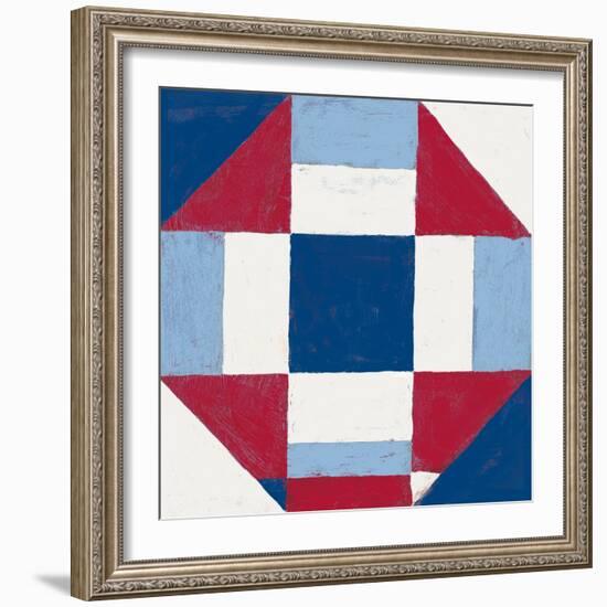 Americana Patchwork Tile II-Vanna Lam-Framed Art Print