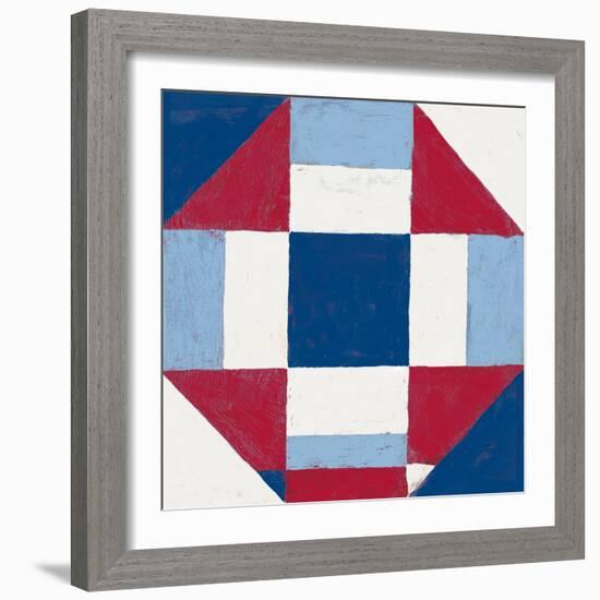 Americana Patchwork Tile II-Vanna Lam-Framed Art Print