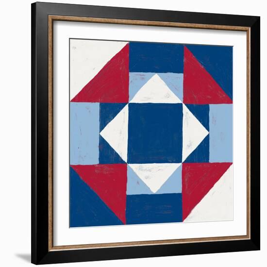 Americana Patchwork Tile III-Vanna Lam-Framed Art Print