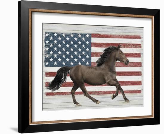 Americana Patriot - Stallion-Mark Chandon-Framed Giclee Print