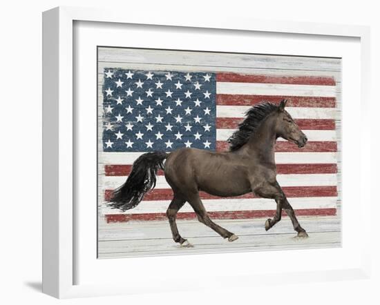 Americana Patriot - Stallion-Mark Chandon-Framed Giclee Print