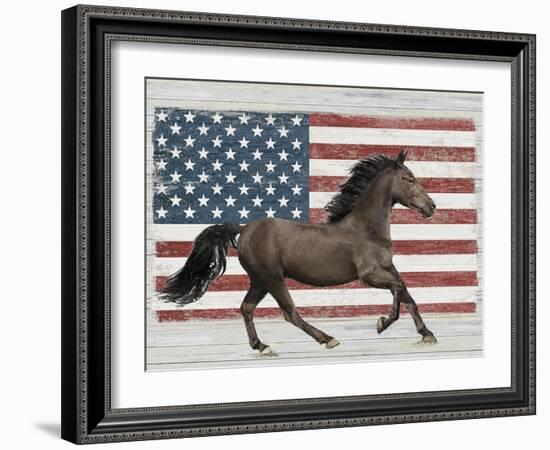 Americana Patriot - Stallion-Mark Chandon-Framed Giclee Print