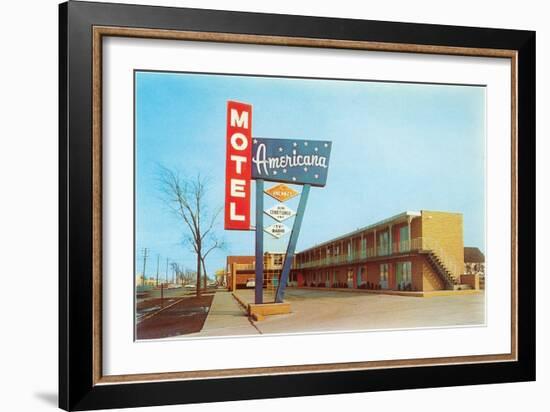 Americana Vintage Motel-null-Framed Art Print