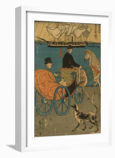 Americans Enjoying Sunday in Yokohama, 1861-Utagawa Sadahide-Framed Giclee Print