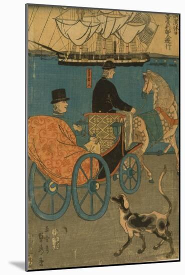 Americans Enjoying Sunday in Yokohama, 1861-Utagawa Sadahide-Mounted Giclee Print