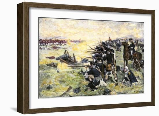 Americans Holding Their Ground at the Battle of the Brandywine, American Revolution, c.1777-null-Framed Giclee Print