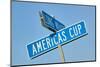 "Americas Cup" street sign in Newport, Rhode Island-null-Mounted Photographic Print