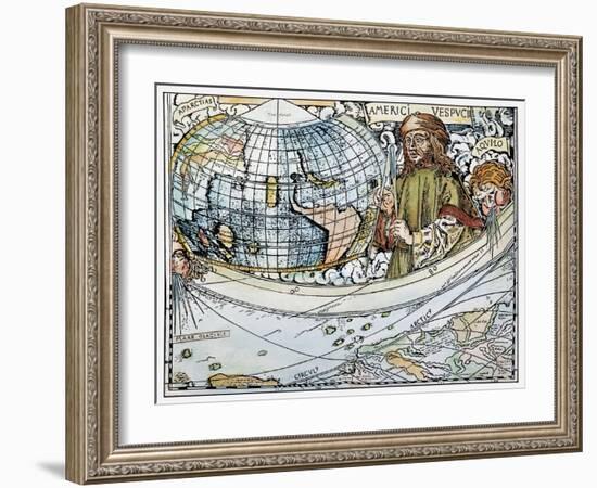 Amerigo Vespucci (1454-1512)-Martin Waldseemuller-Framed Giclee Print