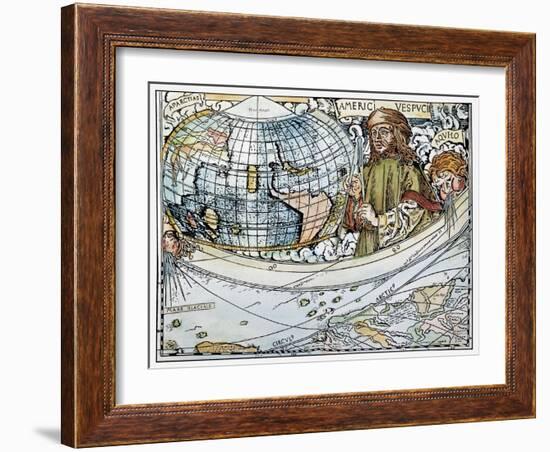 Amerigo Vespucci (1454-1512)-Martin Waldseemuller-Framed Giclee Print