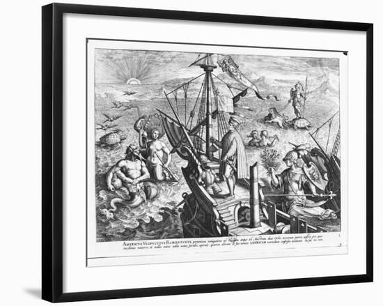 Amerigo Vespucci (1454-1512)-Jan van der Straet-Framed Giclee Print