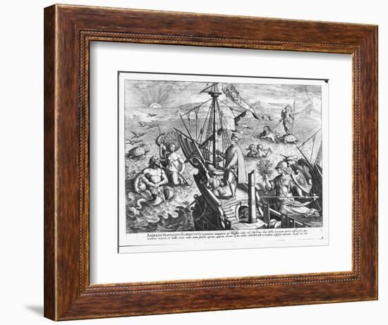 Amerigo Vespucci (1454-1512)-Jan van der Straet-Framed Giclee Print