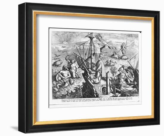 Amerigo Vespucci (1454-1512)-Jan van der Straet-Framed Giclee Print