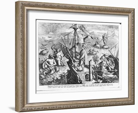 Amerigo Vespucci (1454-1512)-Jan van der Straet-Framed Giclee Print