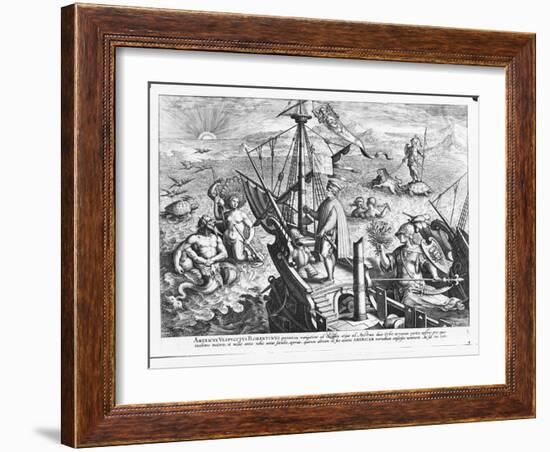 Amerigo Vespucci (1454-1512)-Jan van der Straet-Framed Giclee Print