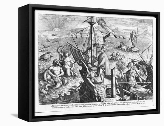 Amerigo Vespucci (1454-1512)-Jan van der Straet-Framed Premier Image Canvas