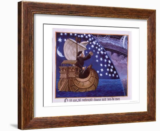 Amerigo Vespucci Navigating by the Stars-null-Framed Giclee Print