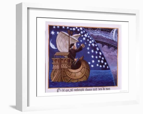 Amerigo Vespucci Navigating by the Stars-null-Framed Giclee Print