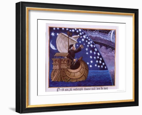 Amerigo Vespucci Navigating by the Stars-null-Framed Giclee Print