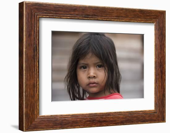 Amerindian Girl Parabara Wai Wai Territory, Region 9, Parabara, Guyana-Pete Oxford-Framed Photographic Print