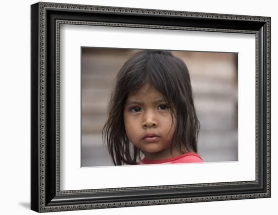 Amerindian Girl Parabara Wai Wai Territory, Region 9, Parabara, Guyana-Pete Oxford-Framed Photographic Print