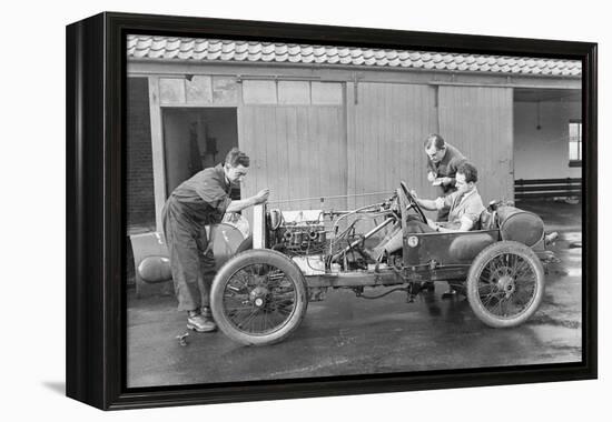 Amherst Villiers and a Mechanic Taking the Revs of a Bugatti Cordon Rouge, C1920S-null-Framed Premier Image Canvas