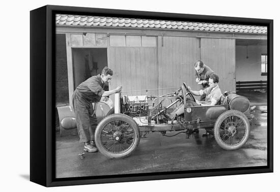 Amherst Villiers and a Mechanic Taking the Revs of a Bugatti Cordon Rouge, C1920S-null-Framed Premier Image Canvas