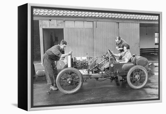 Amherst Villiers and a Mechanic Taking the Revs of a Bugatti Cordon Rouge, C1920S-null-Framed Premier Image Canvas