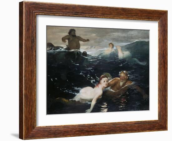 Amid the Waves, 1883-Arnold Bocklin-Framed Giclee Print