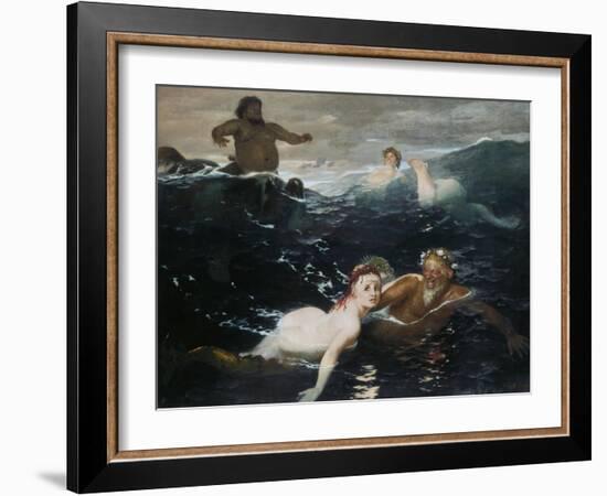 Amid the Waves, 1883-Arnold Bocklin-Framed Giclee Print