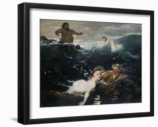 Amid the Waves, 1883-Arnold Bocklin-Framed Giclee Print