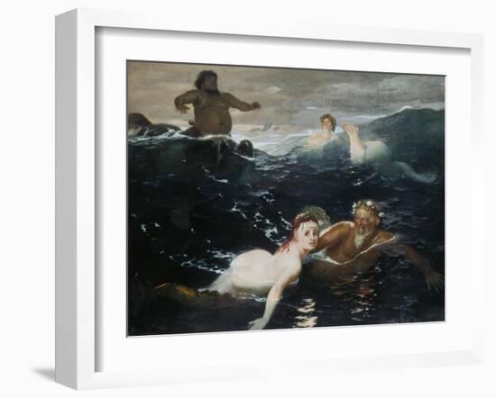 Amid the Waves, 1883-Arnold Bocklin-Framed Giclee Print