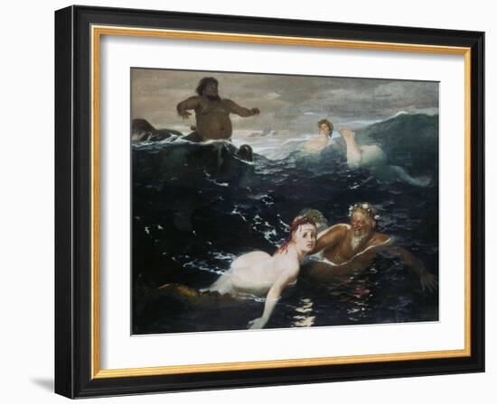 Amid the Waves, 1883-Arnold Bocklin-Framed Giclee Print