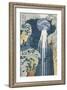 Amida Waterfall on the Kiso Highway'-Katsushika Hokusai-Framed Giclee Print