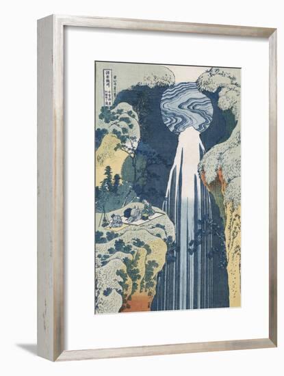 Amida Waterfall on the Kiso Highway'-Katsushika Hokusai-Framed Giclee Print
