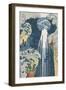 Amida Waterfall on the Kiso Highway'-Katsushika Hokusai-Framed Giclee Print