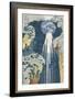 Amida Waterfall on the Kiso Highway'-Katsushika Hokusai-Framed Giclee Print