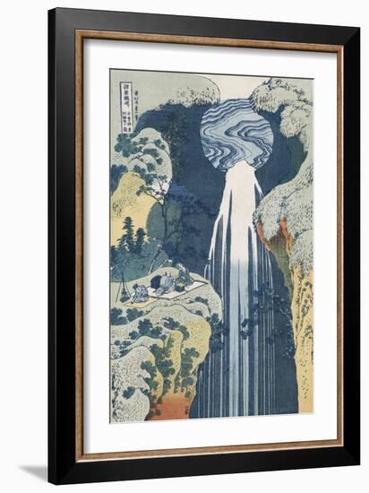 Amida Waterfall on the Kiso Highway-Katsushika Hokusai-Framed Giclee Print